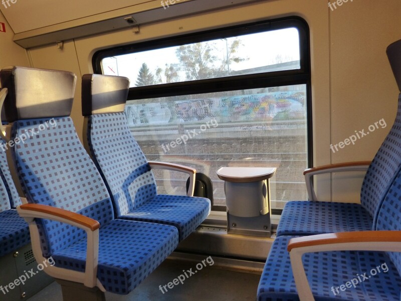 Deutsche Bahn Sit Blue Regional Train Free Photos