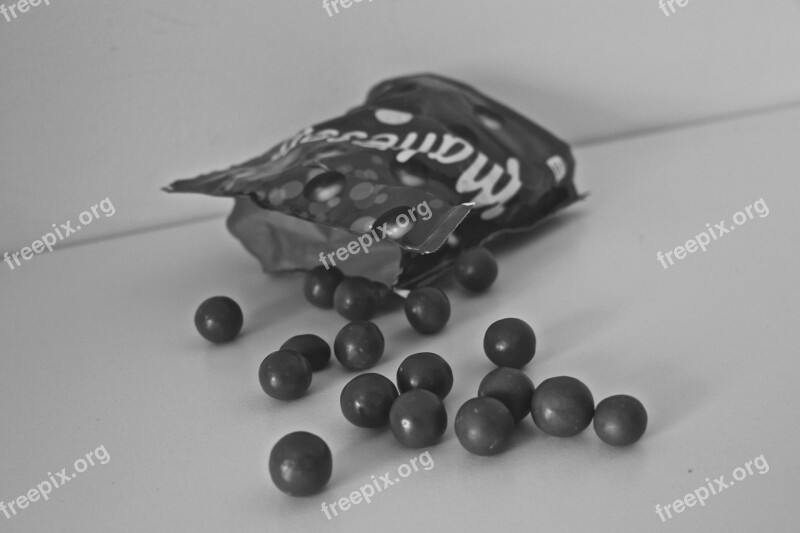 Chocolate Balls Food Black White Free Photos