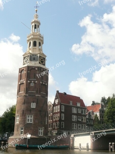 Amsterdam Channel Tour Oude Kerk Old Church Tower Free Photos