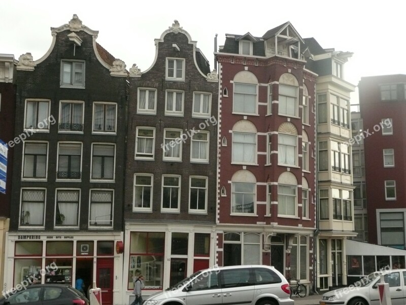 Amsterdam Row Of Houses Crooked House Free Photos