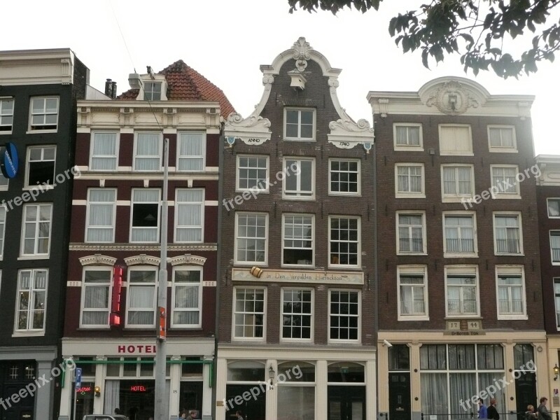 Amsterdam Row Of Houses Crooked House Free Photos