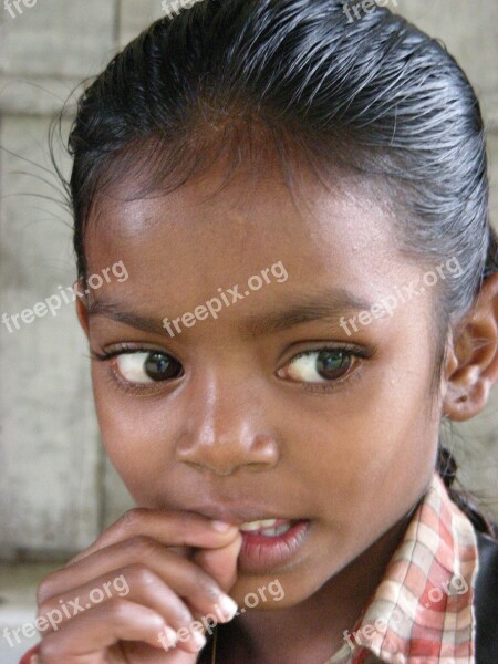 Girl Thoughtful India Close Up Free Photos