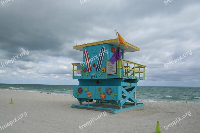 Beach Chairs Bay Watch Miami Beach Florida