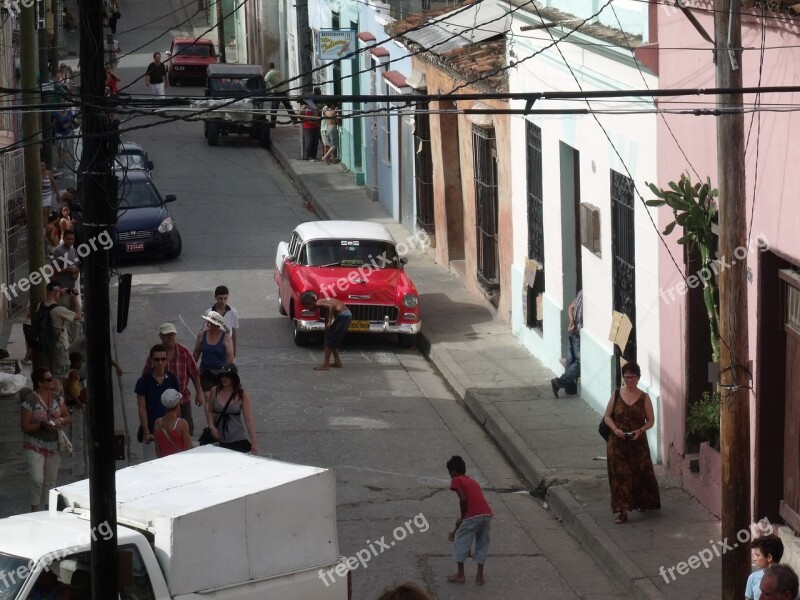 Cuba Old Cars Havana Street Free Photos