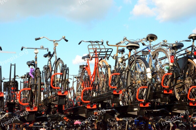 Amsterdam Bicycles Many Full Parking