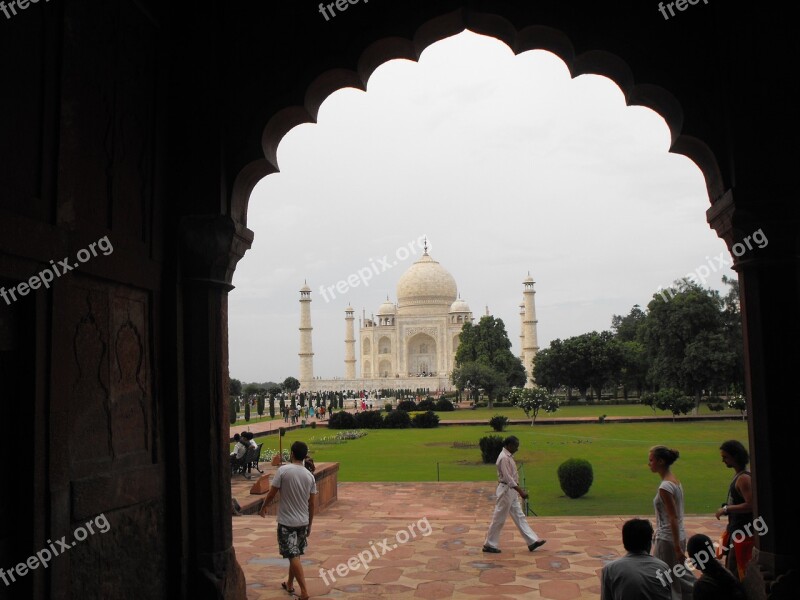 Taj Mahal India Agra Dome Free Photos