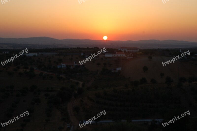 Portugal Alentejo Sunrise Landscape Scenic