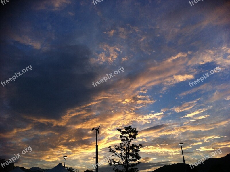 Sky Nature Republic Of Korea Landscape Sunset