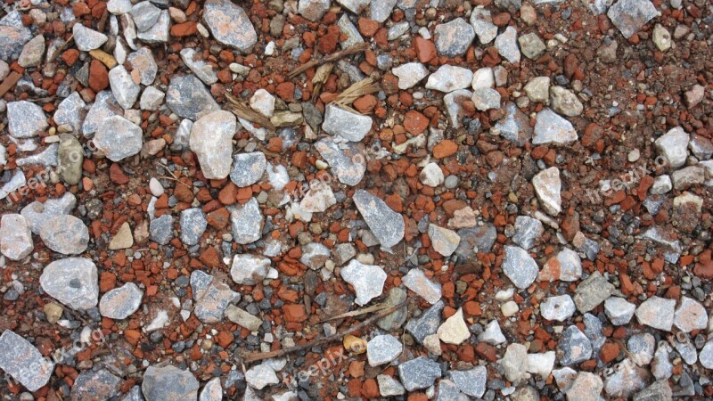 Pebble Stones Gravel Brick Rubble Building Rubble