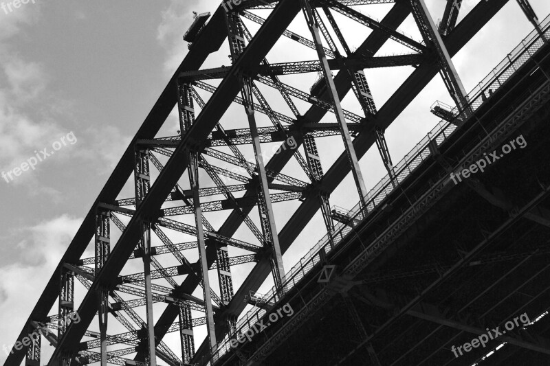 Bridge Close Up Harbour Bridge Australia Sydney