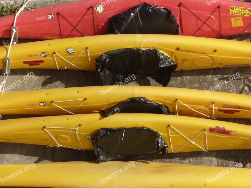 Kayak Yellow Red Dry White Water