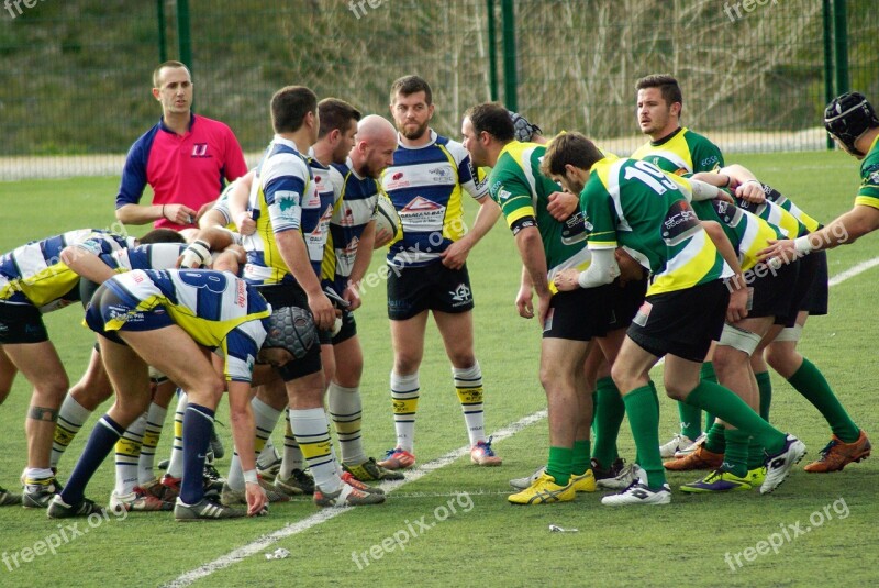 Rugby Match Ball Players Lawn