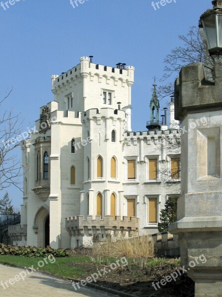 Castle Historically White Czech Republic South Bohemia