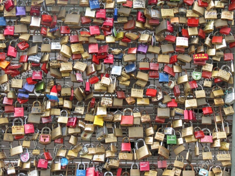 Castle Padlock Cologne Bridge Metal