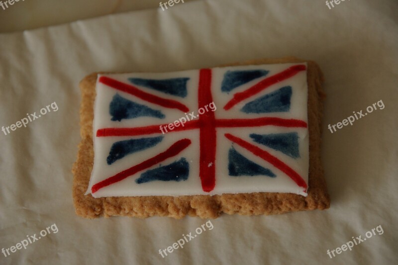 British Flag Union Jack Biscuit Cookie Macro