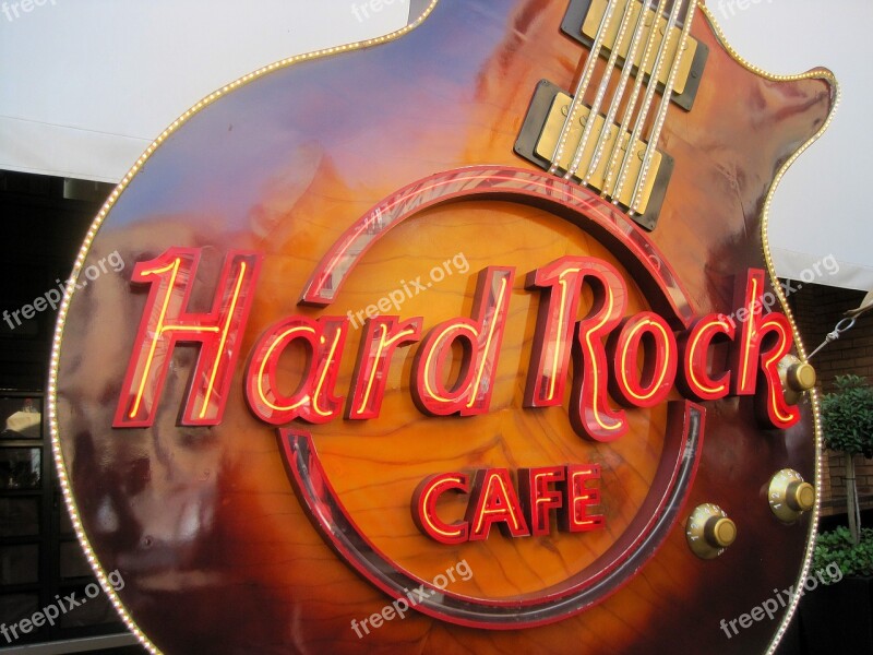 Hard Rock Cafe Sandton Ornamental Guitar Guitar Emblem Café