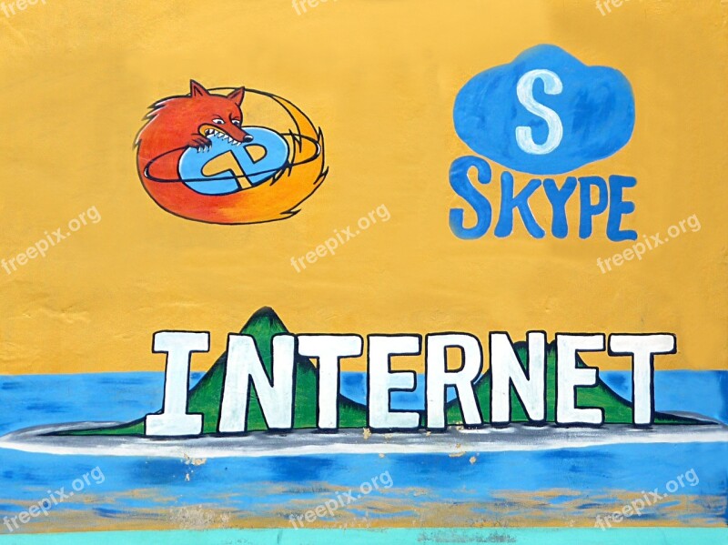 Street Art Internet Firefox Skype Free Photos