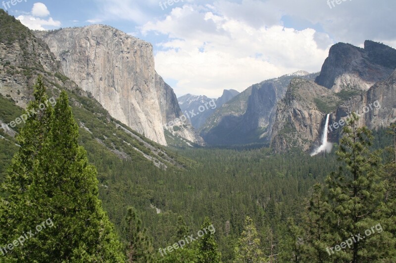 National Park Landscape Yosemite Usa California