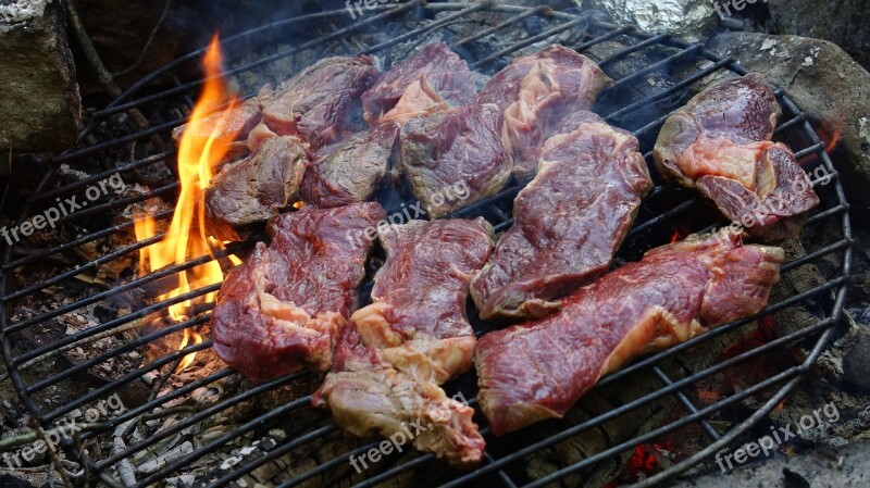 Barbecue Meat Steak Raw Bbq