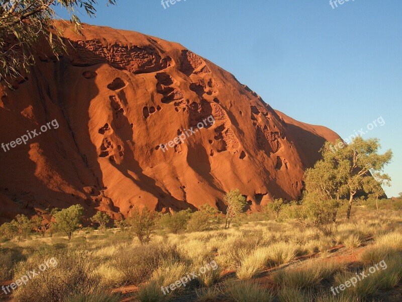 Outback Australia Sun Rock Rock Formation