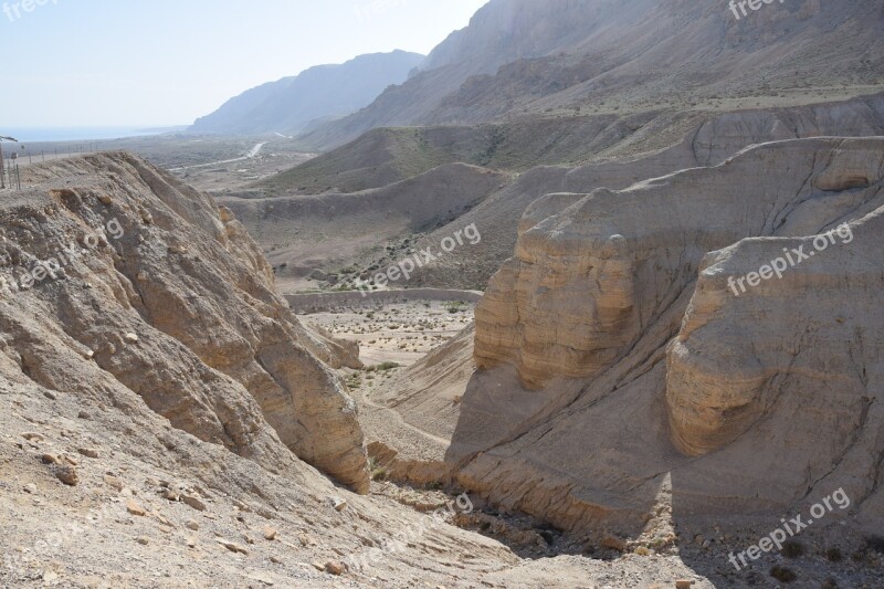 Desert Qumran Gorge The Sun Drought