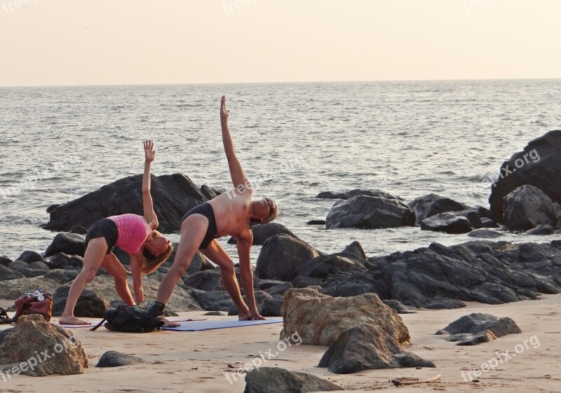 Yoga Beach Sea Practice Exercise