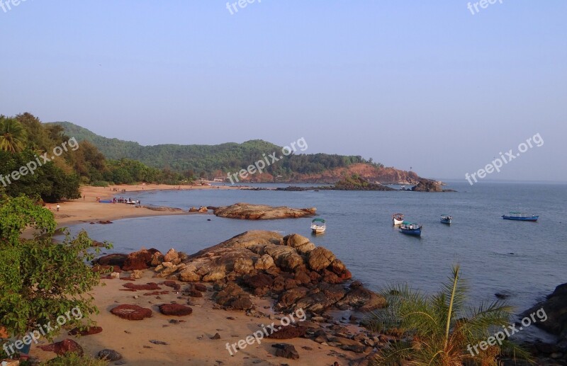 Sea Arabian Rocks Coast Beach