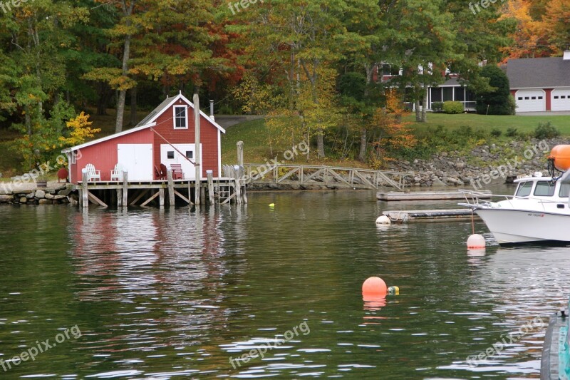 Maine Fishing Village Fishing Harbor New England