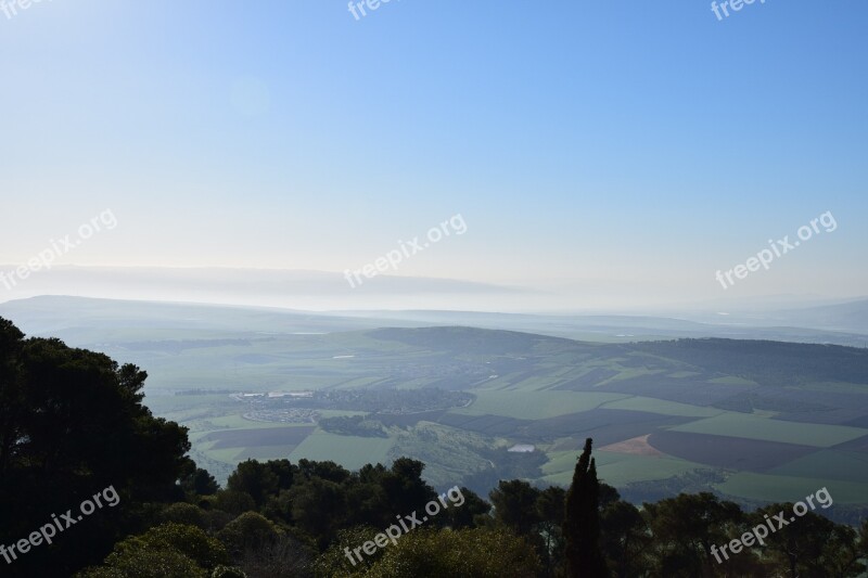 The Valley Of The Landscape Panorama Sky Distance