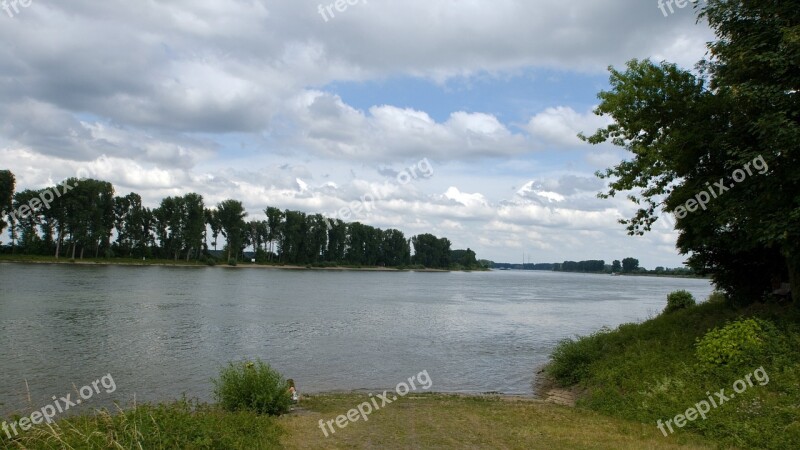 Rhine Water River Landscape Bank Free Photos