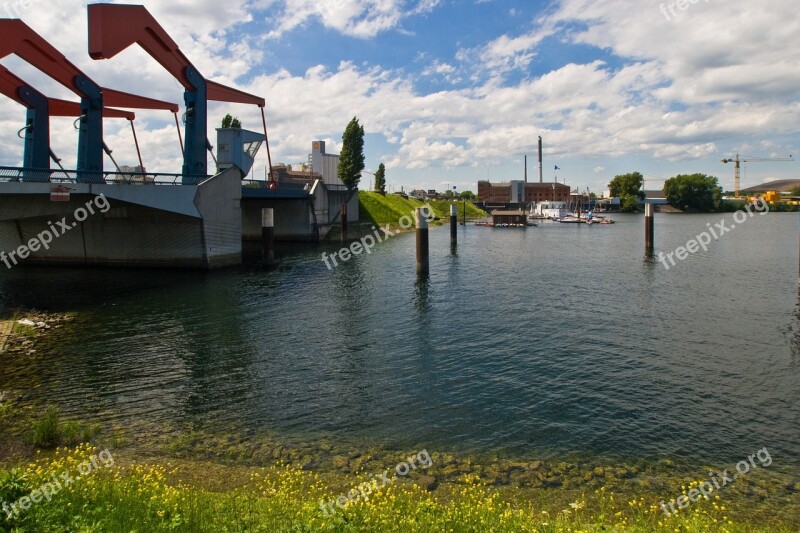 Rhine Old Rhine Rhine River Industry Drawbridge