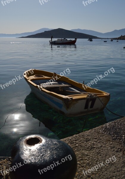 Chalki Boat Harbour Moring Island