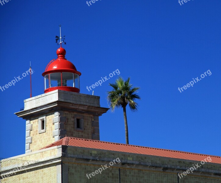 Lighthouse Lagos Portugal Red Sky