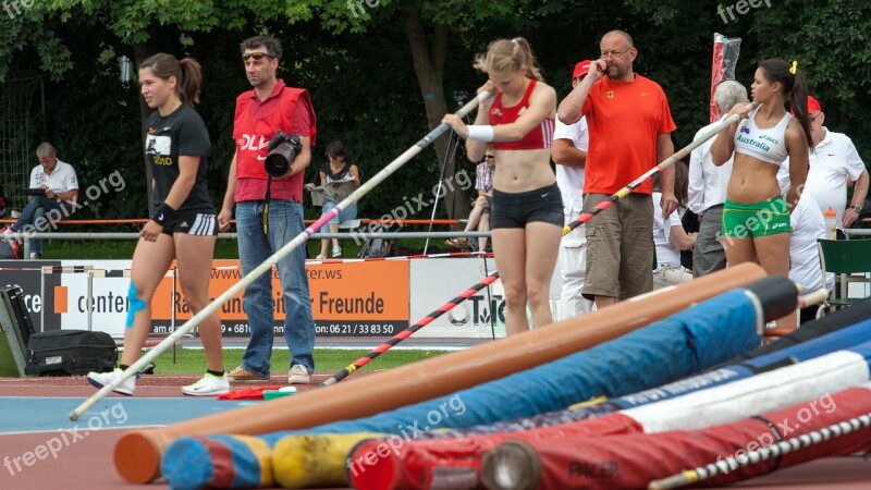 Athletics Pole Vault Sport Junior Gala Mannheim Free Photos