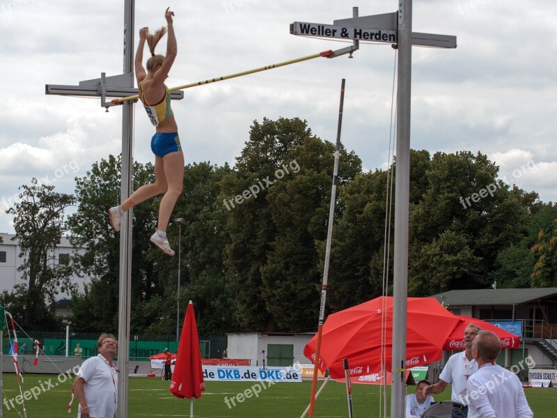 Athletics Pole Vault Sport Junior Gala Mannheim Free Photos