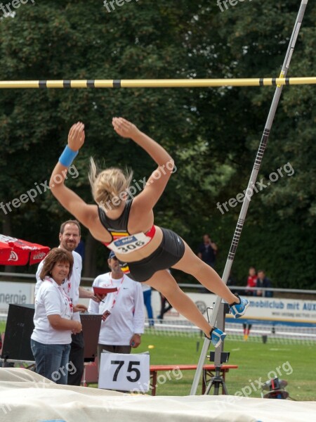 Athletics Pole Vault Sport Junior Gala Mannheim Free Photos