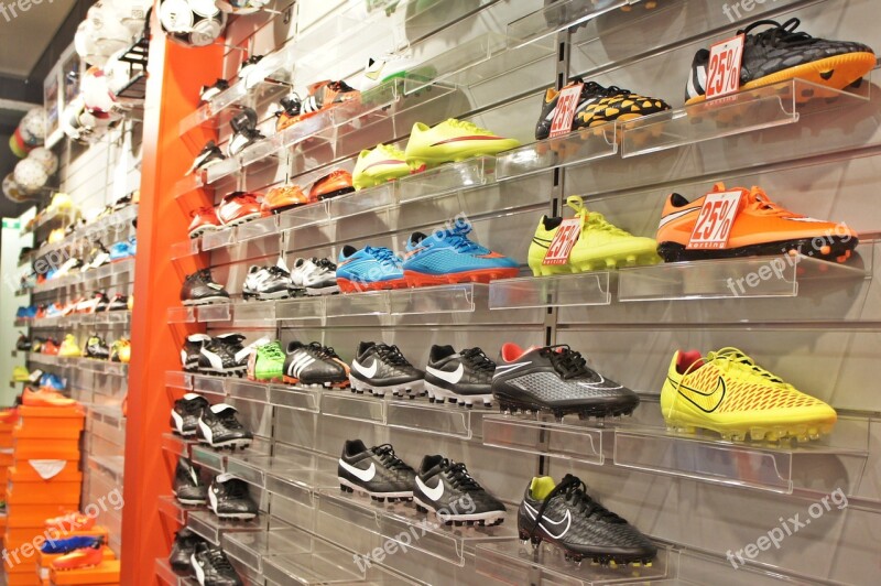 Sports Shop Shoe Wall Football