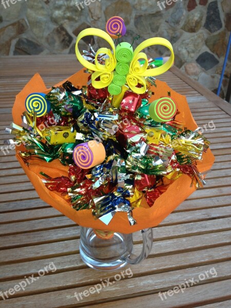 Gift Bouquet Butterfly Free Photos