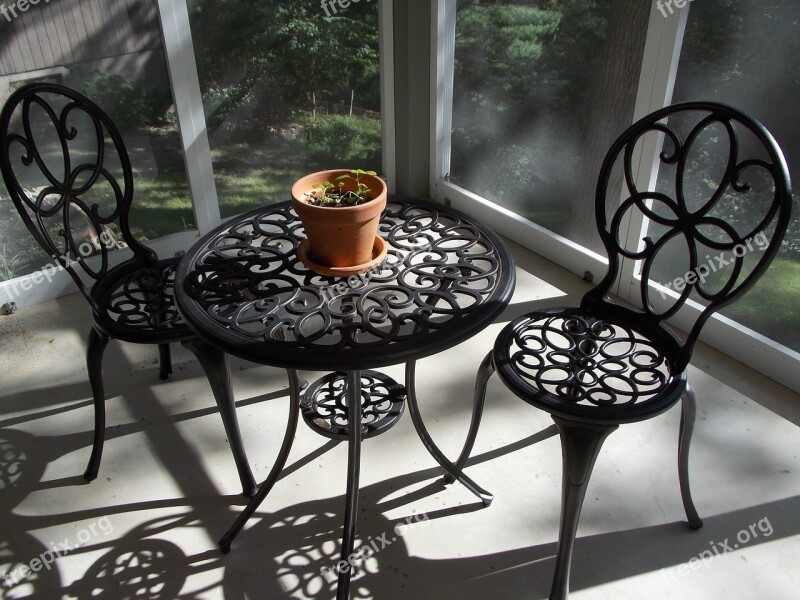 Table Chair Interior Light Porch