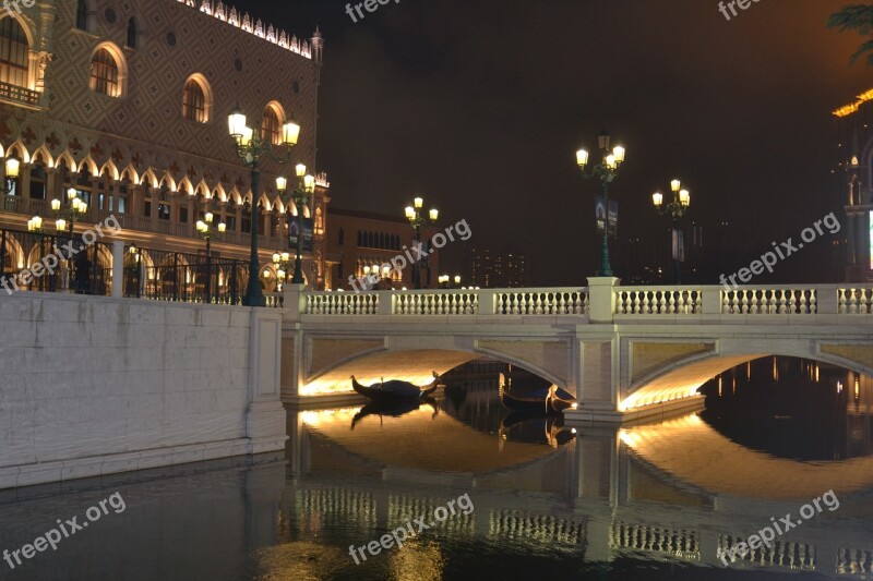 Bridge Water Canal Lights Roman