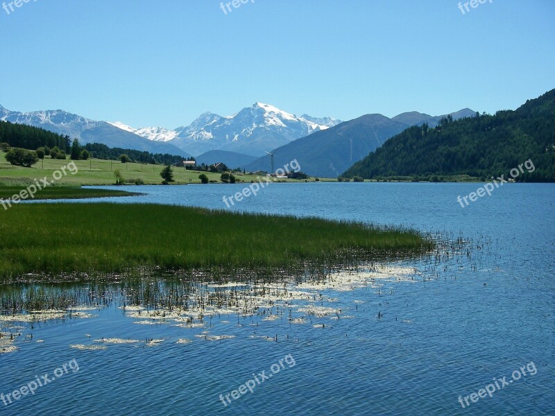 Lake Muta South Tyrol Italy Ortler