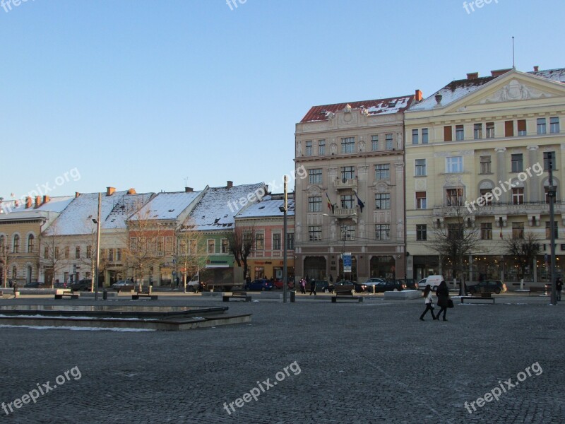 Cluj Napoca Old Town Buildings Transylvania Romania