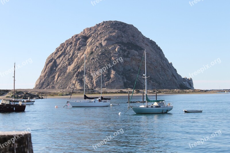 Morro Bay Ca Morro Rock Bay Sailboat Coast