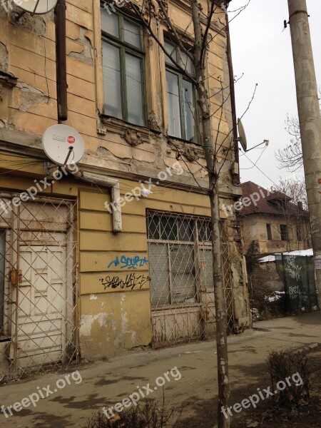 Bucharest Building Demolished Satellite Dish Free Photos