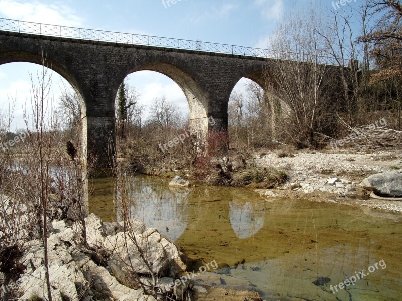 Cévennes Bridge Water River Water Courses