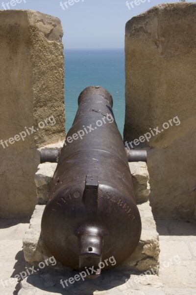 Cannon Alicante Castle Fortification Mediterranean