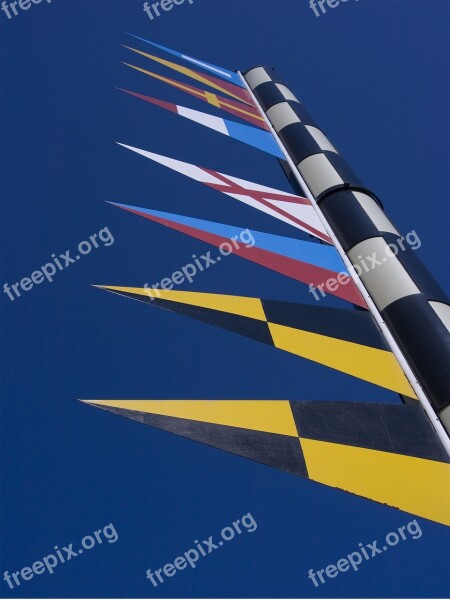 Barcelona Maritime Flags Port Vell Free Photos