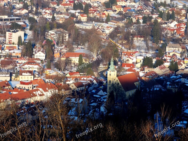 Croatia Samobor Landscape Postcard Panoramic