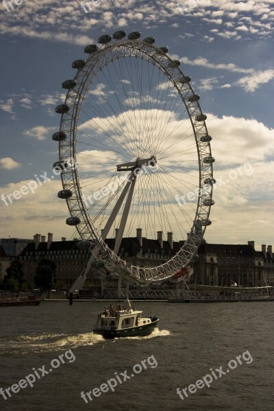 London Eye Thames Ferris Free Photos