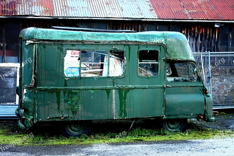 Van Scrap Metal Old Junk Rusty